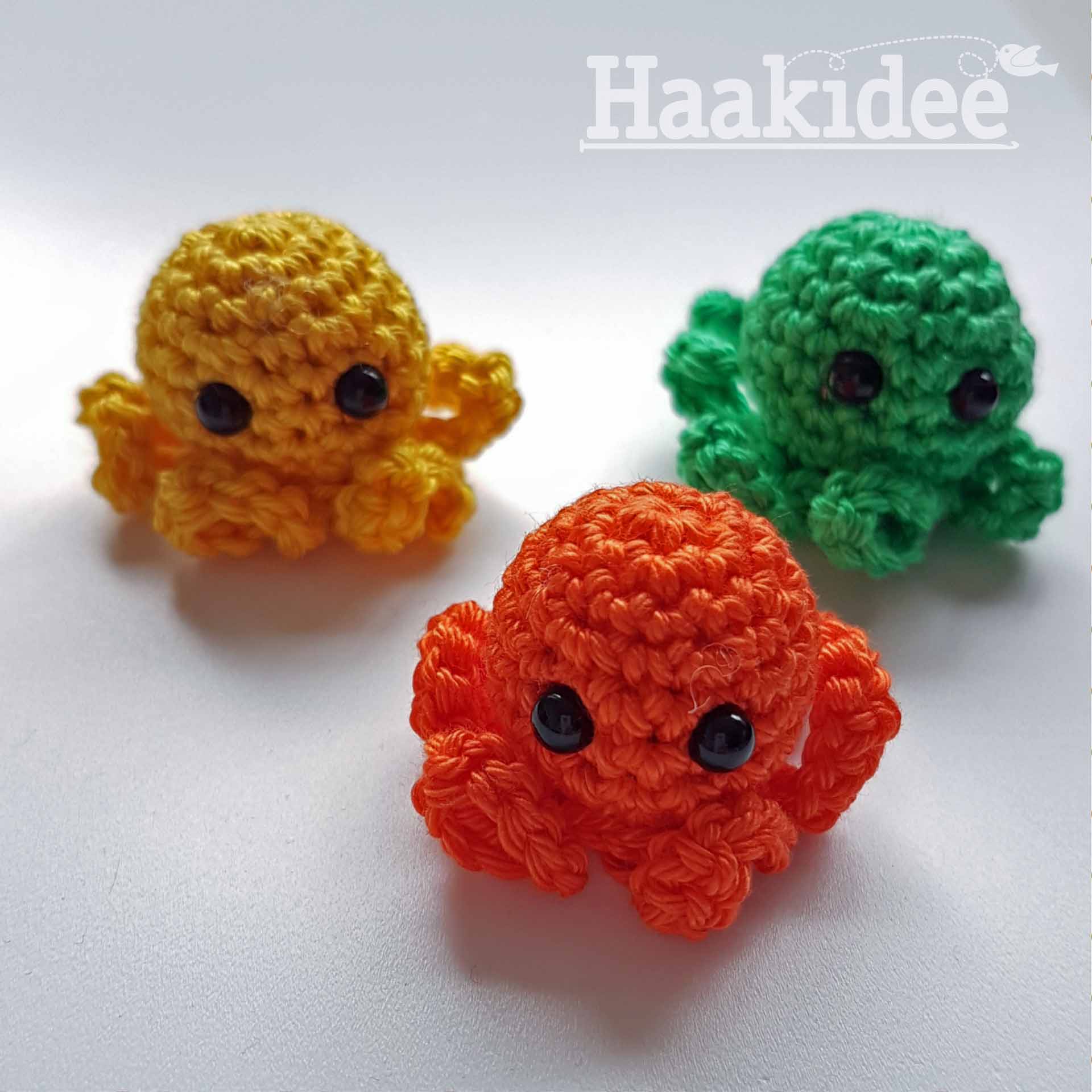 Stralend Vervormen Decoratie Gratis Haakpatroon Mini-Octopusjes - Haakidee